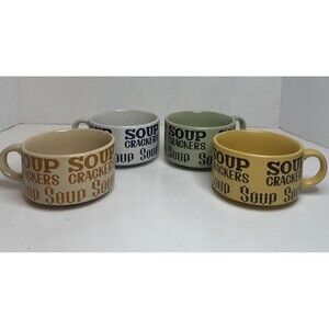 Soup & Crackers Ceramic 70’s Vintage Mugs Bowls Himark Giftware Housewares